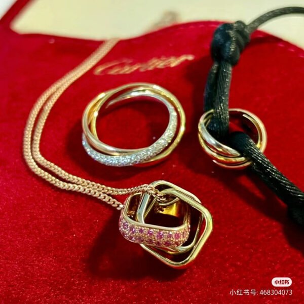 18K Trinity Pink Diamond Necklace