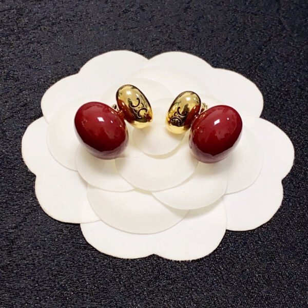 18K Triomphe Red Earrings