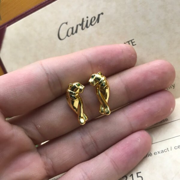 18K Tsavorite Garnet Panther Earrings