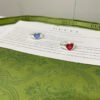 Double G Interlocking G Blue Enamel Heart Ring