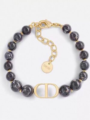 18K CD 30 Montaigne Black Pearls Bracelet