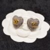 18K CC Heart Diamonds Earrings