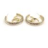 18K CC Circle Crystals Earrings