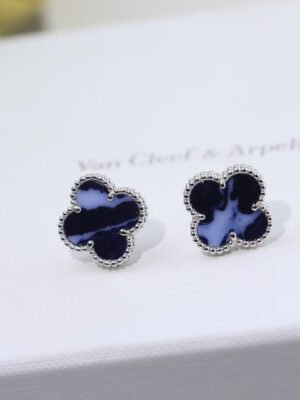 18K Vintage Alhambra Blue Earrings