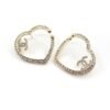 18K CC Diamond Heart Earrings