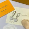 18k Louis Diamond Heart Earrings