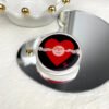 18K CC Red Heart Resin Brooch