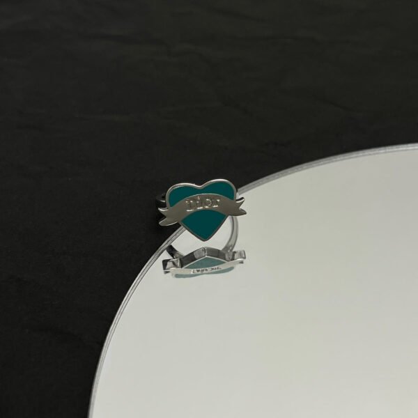 18K CD Blue Heart Ring