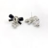 18K CC Bow Tie Crystals Earrings