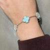 18K Vintage Alhambra Five Motifs Agate Bracelet