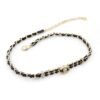 18K CC Leather Choker Necklace