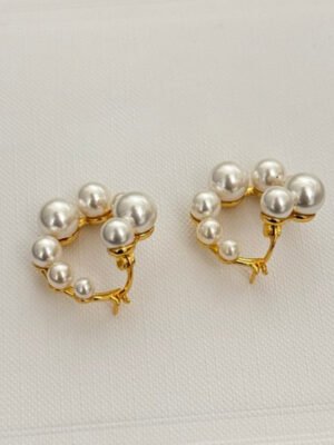 18K Coeur Pearl Earrings