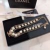 18K CC Pearl Choker Chain Necklace