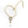 18K CC Pearls Chain Choker Necklace