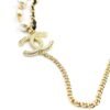 18K CC Pearls & Leather Necklace
