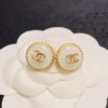 18K CC Pearl Vintage Earrings