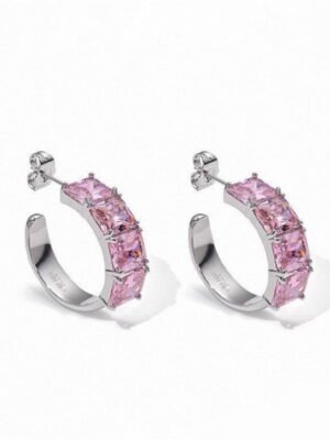18K CE Pink Crystal Earrings