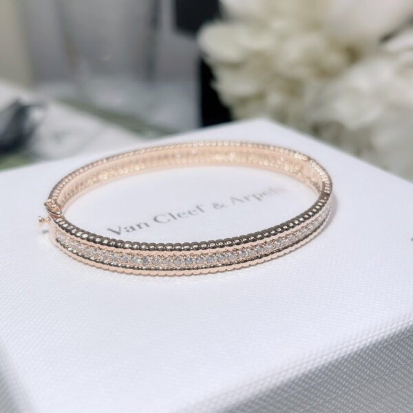 18K Rose Gold Perl¨¦e Diamonds One Row Bracelet