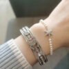 18K CC Cuff Crystals Open Bracelet