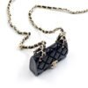 18K CC Black Bag Pendant Necklace