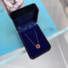 18K T Diamond & Turquoise Circle Pendant Necklace