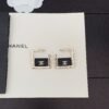 18K CC Black Bag Pendant Earrings