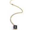 18K CC Square Pendant Necklace