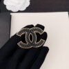 18K CC Black Brooch