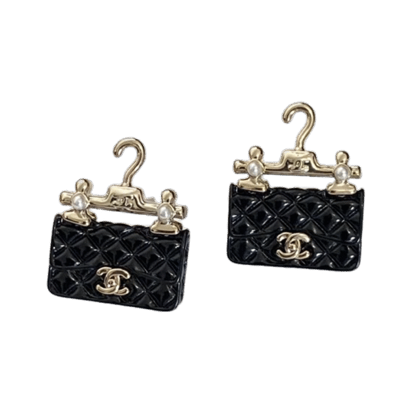 18K CC Classic Bag Pendant Earrings
