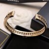 18K CC Crystal Open Cuff Bracelet