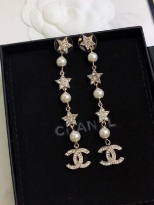 18K CC Long Tassel Earrings