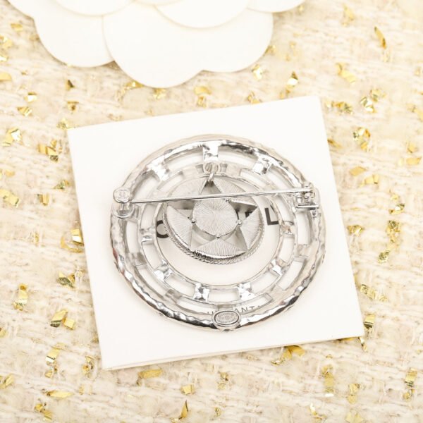 18K CC Black Diamonds Brooch