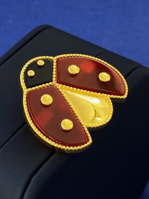 18K Lucky Animals Ladybug Clip Brooch