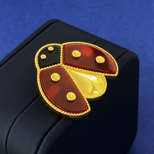 18K Lucky Animals Ladybug Clip Brooch