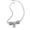 18K CC Diamonds Bow Tie Necklace