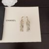 18K CC Crystals Long Letter Earrings
