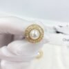 18K CC Pearl Round Earrings