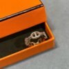 18K Chaine D'Ancre Enchainee Diamond H Ring