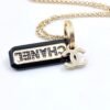 18K CC Black Plate Chain Necklace