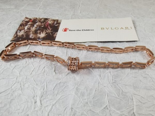 18K B.ZERO1  Diamonds Chain Link Necklace