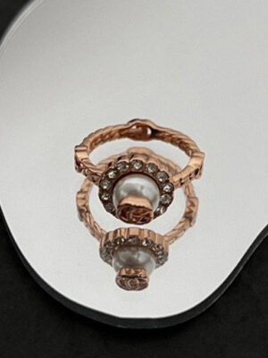 18K Double G Pearl Ring