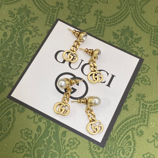 18K Double G Chain Earrings
