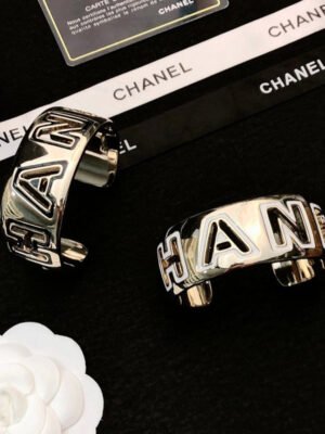 18K CC Black & White Cuff Bracelet
