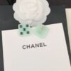 18K CC Green Resin Earrings