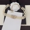 18K CC Bag Pearls Chain Necklace