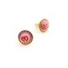 18K CC Pink Crystal Earrings