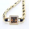 18K CC Leather Necklace