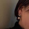 18K Vlogo Diamonds Earrings