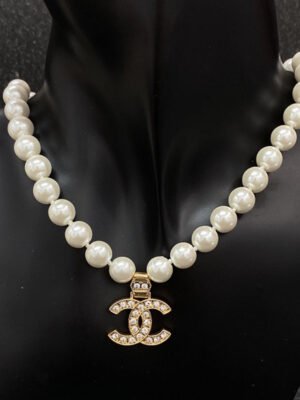 18K CC Pearl Chain Necklace