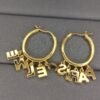 18K Triomphe Script Diamonds Earrings